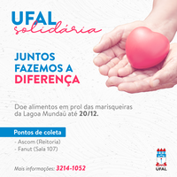 Campanha Ufal Solidária de 2019 é em prol das marisqueiras da Lagoa Mundaú