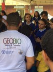 Alunos extensionistas do Geobio realizam atividades com crianças durante o 2º Eneagri