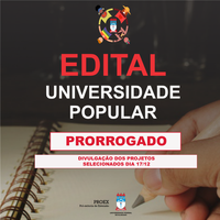 Prorrogada divulgação dos projetos selecionados no edital Universidade Popular