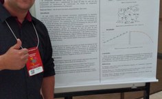 Aluno do IC Alan Pereira, durante evento regional na área de matemática computacional