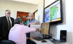 Foi realizada demonstração das imagens do dia 15 de fevereiro de 2018, quando fortes chuvas deram início as rachaduras no bairro