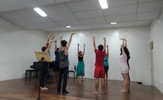 Ensaio do grupo no Espaço Cultural