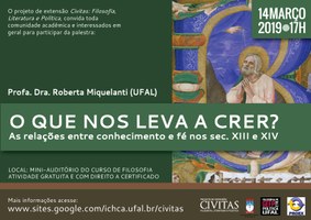 Atividade de extensão debate relação entre conhecimento e fé