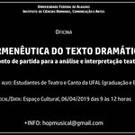 Espaço Cultural recebe oficina de Hermenêutica do Texto Dramático