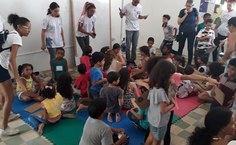 Atividades com crianças no 24º Fim de Semana no Museu