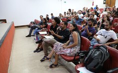 Intérpretes na defesa de dissertação de Anne Karine