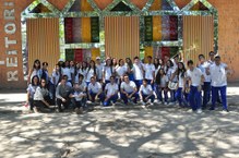 Visitantes de uma escola de Palmares-PE. Foto: Pedro Ivon