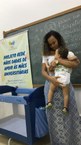 Coordenadora da Rede, Thamires Arcanjo, ninando Miguel (2 anos)