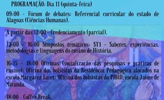 Programação de quinta-feira