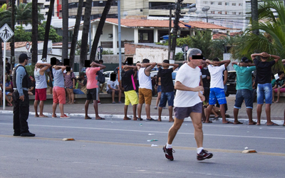 Ação policial da "rua fechada". Foto: Ítalo Dantas de Almeida