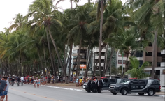Ação policial da orla da Ponta Verde. Foto: Carlysson Alexandre