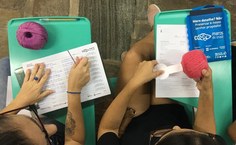 Oficina de Amigurumi do projeto Meros do Brasil. Foto: Tiago Albuquerque