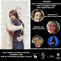 Ensino de Português do Brasil para deficientes auditivos é tema de palestra