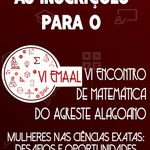 Inscrições abertas para 6º Encontro de Matemática do Agreste Alagoano