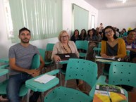 Professora Wanda e coordenadores Alice e Rafael