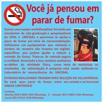 Abertas inscrições para voluntários em pesquisa antitabagismo