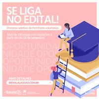 Bienal lança edital para seleção de estudantes