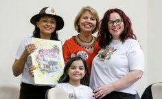 Cecília Rossé, Valéria Correia, Adriana Capretz e sua filha Branca. Foto: Thiago Sampaio