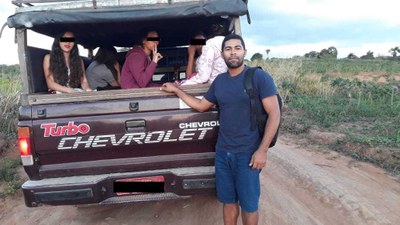 Fábio Pereira dos Santos em um dia de pesquisa de campo