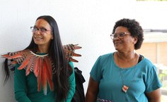 Representante dos povos indígenas de Alagoas e responsável pelas questões étnico-raciais participaram do evento. Foto: Renner Boldrino