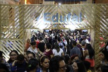 Estande da Edufal na Bienal 2019, em Jaraguá. Foto: Renner Boldrino.