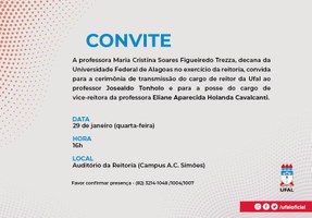 Cerimônia de transmissão de cargos para reitor e vice acontece na quarta, 29