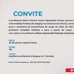 Cerimônia de transmissão de cargos para reitor e vice acontece na quarta, 29