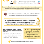 Pesquisa busca mulheres que foram infectadas pela covid-19 na gravidez