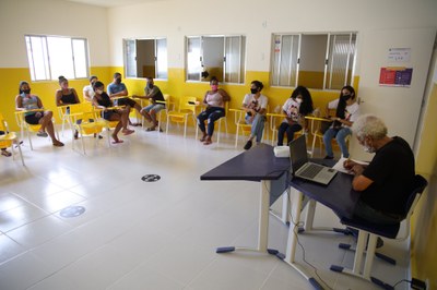 Oficina com moradores da comunidade quilombola Tabuleiro dos Negros, de Penedo