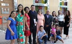 Jacob e sua família que veio prestigiá-lo