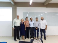 Da esquerda para direita Josealdo Tonholo (IQB); Marília Goulart (IQB); Isabel Porto (Foufal); Marcos Oliveira (IQB); Ticiano Nascimento (ICF) e Irinaldo Diniz (ICF). Foto Arquivo pessoal