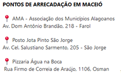 Pontos de Arrecadação