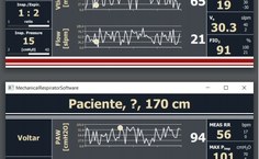 Mais telas do sistema do ventilador desenvolvido na Ufal