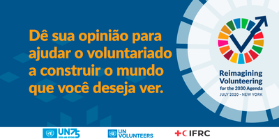 ONU e Cruz Vermelha lançam pesquisa sobre voluntariado