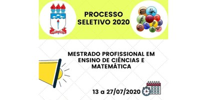 Abertas inscrições para mestrado profissional no Ensino de Ciências e Matemática