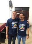Professor Arnaldo Tenório, coorientador do trabalho, com o pesquisador Luís Carlos Barroso
