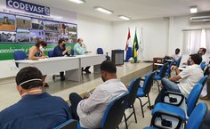 Reunião na Codevasf em Penedo com a presença do superintendente Ricardo Vieira e equipe da Ufal