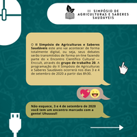 Grupo de estudos do Ceca promove 2° Simpósio de Agriculturas e Saberes
