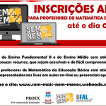 Projeto de extensão ‘Sem mais nem menos’ está com inscrições abertas