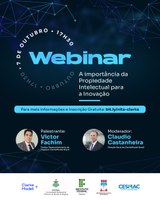 Propriedade intelectual está na pauta de webinário realizado na próxima quinta