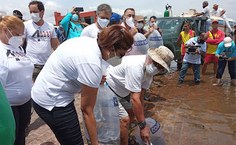 Ações de peixamento em Propriá-SE. Foto: Rose Ferreira