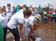 Ações de peixamento em Propriá-SE. Foto: Rose Ferreira