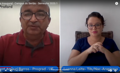 Pró-reitor Amauri Barros, durante a abertura da aula inaugural