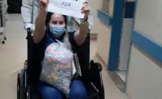 Paciente de Manaus comemora a alta do HU