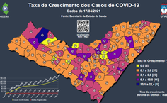 Taxa de crescimento dos municípios