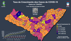 Taxa de crescimento dos municípios