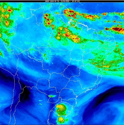 Imagem do Satélite GOES 16 - Fonte INMET