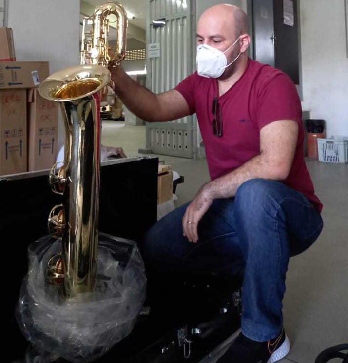 Um dos Saxofones barítono comprados pela Ufal