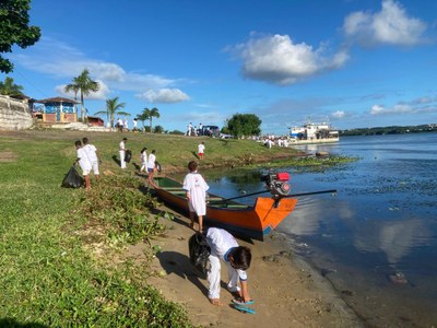 A ação no Rio São Francisco retirou 18 kg de residuos