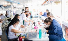 Pesquisas em tempo real durante a expedição científica